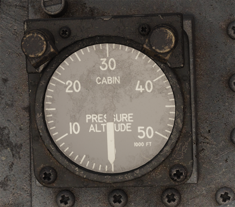 Cockpit Pressure Alt Gauge